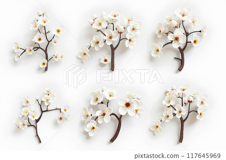 梅花樹圖示素材 117645969