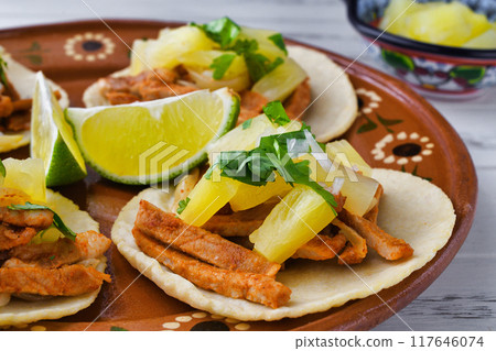 Tacos al pastor (Mexican cuisine) 117646074