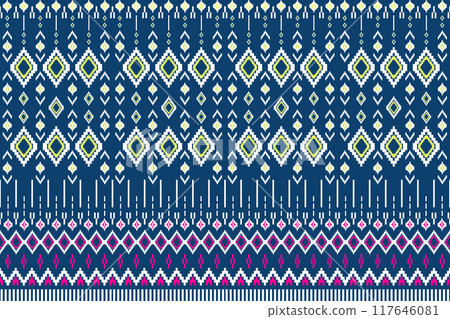 Geometric ethnic pattern. Geometric ethnic pattern, Native American tribal fabric design for clothing, textile, wrapping, background, wallpaper, carpet, embroidery, vector, illustration design Geometric ethnic pattern. Geometric ethnic pattern, Native American tribal fabric design for clothing, textile, wrapping, background, wallpaper, carpet, embroidery, vector, illustration design 117646081