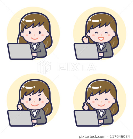 操作電腦的女人 01 117646084
