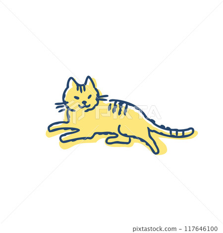 A cat relaxing A cat relaxing 117646100