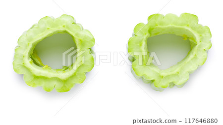 Bitter melon isolated on a white background 117646880