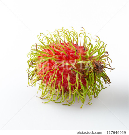 Rambutan sweet fruit isolated over white background. 117646939
