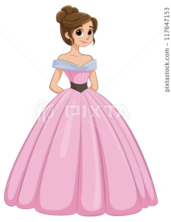 Elegant Girl in Pink Dress Elegant Girl in Pink Dress 117647153