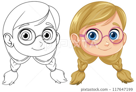 Smiling Girl with Glasses Smiling Girl with Glasses 117647199