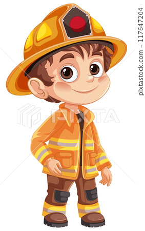 Young Firefighter in Uniform Young Firefighter in Uniform 117647204