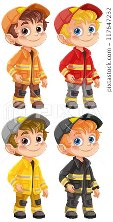 Firefighter Boys in Uniform Firefighter Boys in Uniform 117647232