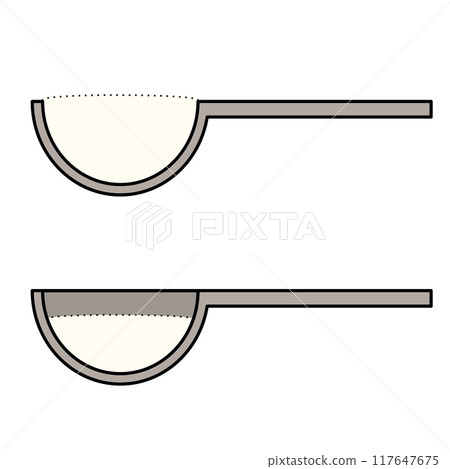 用湯匙量麵粉 用湯匙量麵粉 117647675