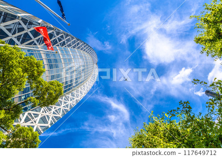 日本東京城市景觀、飛機景觀、東京時尚學園繭塔等 = 8 月 20 日 117649712