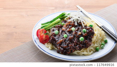 Korean food Jajangmyeon (Chow mein) 117649916