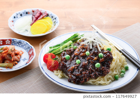 Korean food Jajangmyeon (Chow mein) 117649927