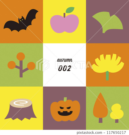 Seasonal illustration material set Autumn 02 Seasonal illustration material set Autumn 02 117650217