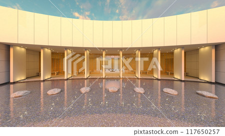 A museum with a distinctive circular shape A museum with a distinctive circular shape 117650257