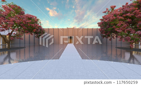 A museum with a distinctive circular shape A museum with a distinctive circular shape 117650259