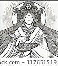 Amaterasu Omikami coloring book to develop children's minds 117651519