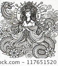 Amaterasu Omikami coloring book to develop children's minds 117651520