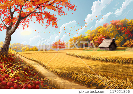 秋天的鄉村 117651896