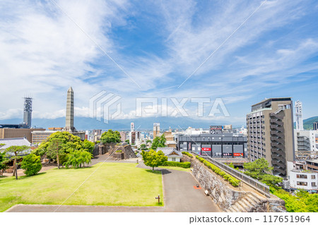 甲府城 天守閣眺望西甲府城主圍遺址 鐵門報恩碑 銅門遺址 山梨縣政府 山梨縣防災新館舍 甲府城 天守閣眺望西甲府城主圍遺址 鐵門報恩碑 銅門遺址 山梨縣政府 山梨縣防災新館舍 117651964