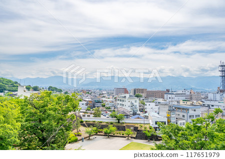 View from the castle tower of Kofu Castle, south-southeast, remains of the Kajikuruwa 117651979