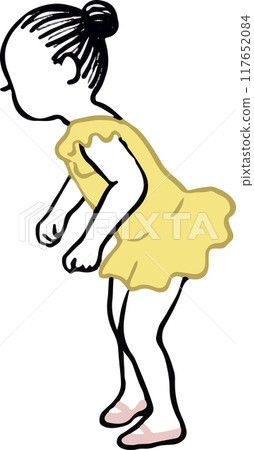 Girl having ballet lesson Girl having ballet lesson 117652084