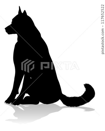 Dog Silhouette Pet Animal 117652522