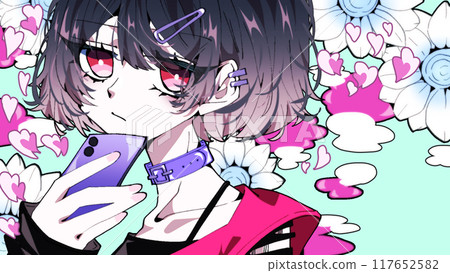 有智能手機的女孩 117652582