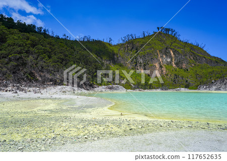 Kawah Putih (White Crater) is an acid lake in Bandung, Indonesia 117652635