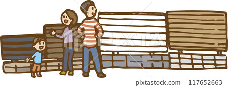 一家人比較柵欄 一家人比較柵欄 117652663