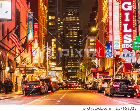 New York by night Manhattan New York by night Manhattan 117653323