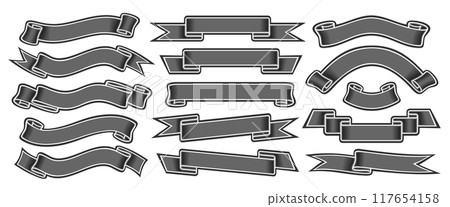 Vector Ribbon Banners Set Vector Ribbon Banners Set 117654158