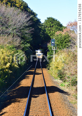 鹿島臨海鐵道大洗鹿島線，從鹿島足球場站到太陽站的車窗看到的景色（2022 年冬季） 117654288