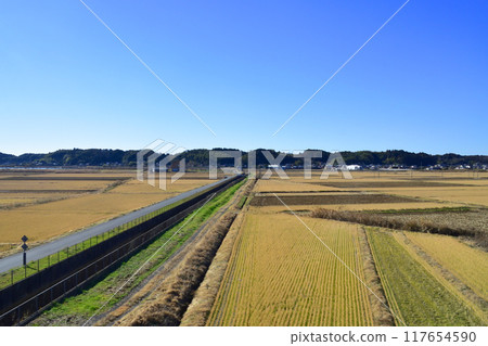 Scenery from the train window on the Kashima Rinkai Railway Oarai Kashima Line from Taiyo Station to Hinuma Station (Winter 2022) Scenery from the train window on the Kashima Rinkai Railway Oarai Kashima Line from Taiyo Station to Hinuma Station (Winter 2022) 117654590