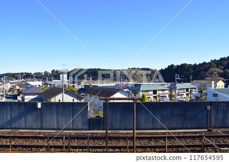 Scenery from the train window on the Kashima Rinkai Railway Oarai Kashima Line from Taiyo Station to Hinuma Station (Winter 2022) Scenery from the train window on the Kashima Rinkai Railway Oarai Kashima Line from Taiyo Station to Hinuma Station (Winter 2022) 117654595