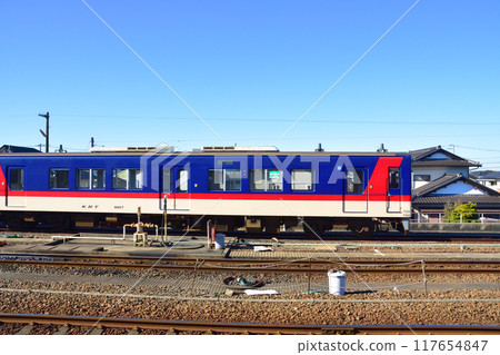 Scenery from the train window on the Kashima Rinkai Railway Oarai Kashima Line from Hinuma Station to Mito Station (Winter 2022) 117654847