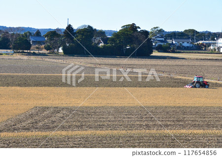 Scenery from the train window on the Kashima Rinkai Railway Oarai Kashima Line from Hinuma Station to Mito Station (Winter 2022) 117654856