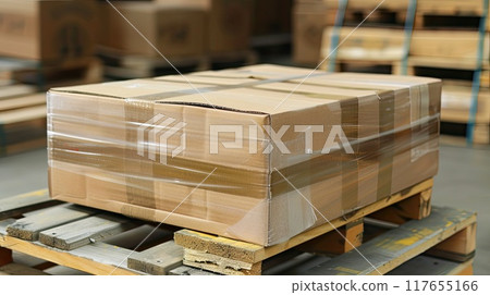 Cardboard packaging. Generative AI Cardboard packaging. Generative AI 117655166