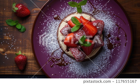 Casabe flatbread dessert. Generative AI 117655167