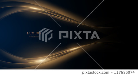 blue abstract background with luxury golden elements vector illustration 117656074