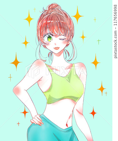 A woman who is confident in her style 117656998