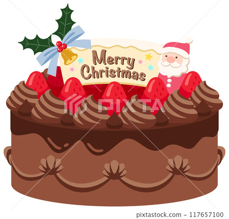 Christmas cake of chocolate 117657100
