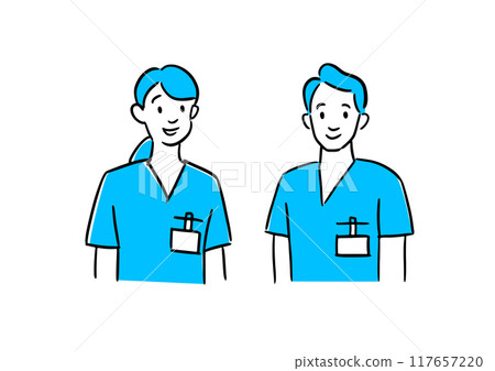 Men and women of medical staff 117657220