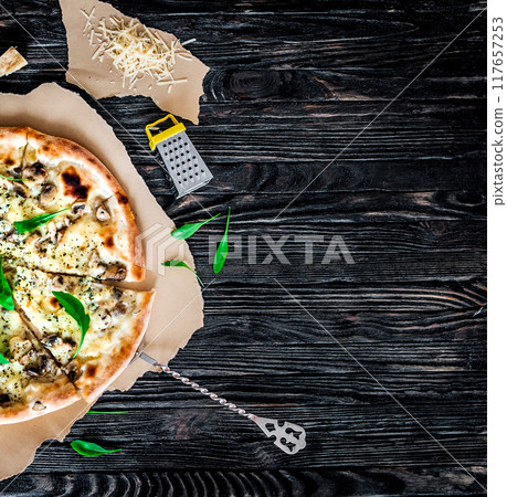 Delicious cheese pizza Delicious cheese pizza 117657253