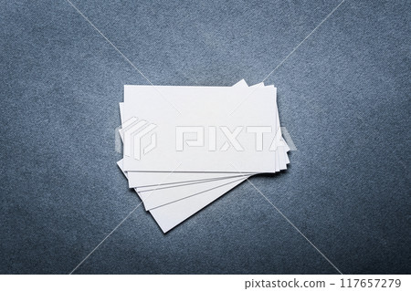 Business card template on grey background 117657279