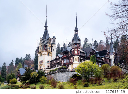 Front of Peles Castle Front of Peles Castle 117657459