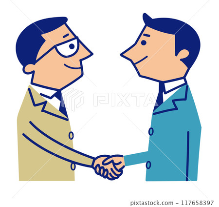 Employee who shakes hands 117658397