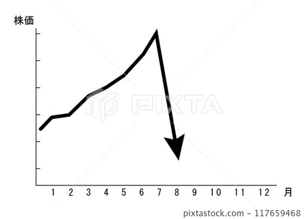 Illustration of a stock market crash 117659468
