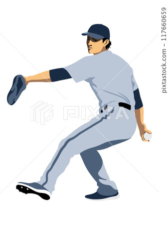 棒球選手“投手” 117660659