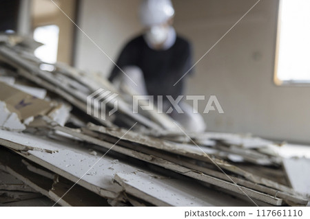 Interior demolition site, renovation, remodeling Interior demolition site, renovation, remodeling 117661110