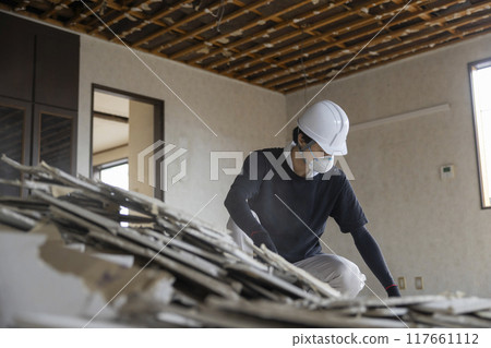 Interior demolition site, renovation, remodeling 117661112