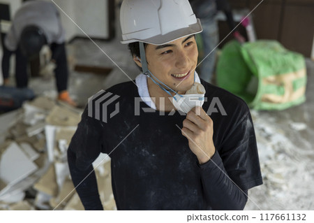 Interior demolition site, renovation, remodeling Interior demolition site, renovation, remodeling 117661132